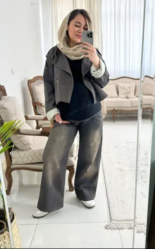 شلوار بارداری جین بگ